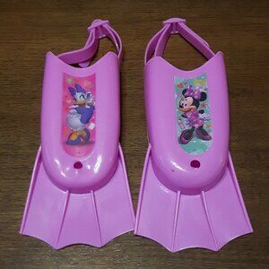 CUTE Girls Water Flippers DISNEY Minnie Mouse and Daisy Duck PINK SWIM FINS